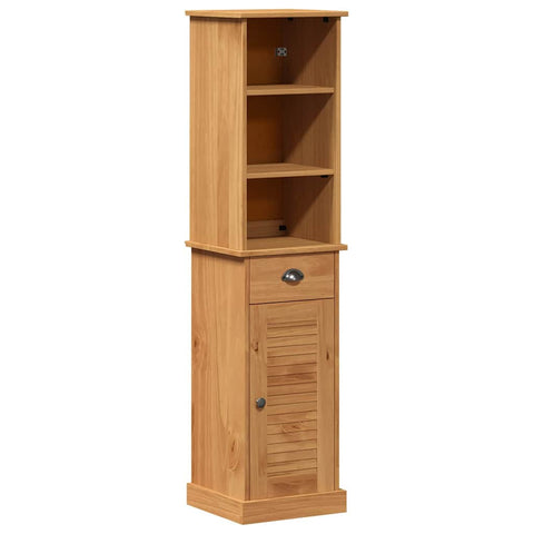 vidaXL Bathroom Furniture Set with Drawer with Shelf with Door 2 pcs Brown and Honey brown