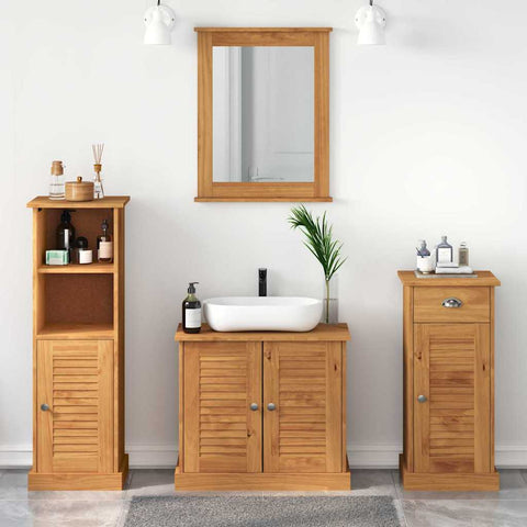 vidaXL Bathroom Furniture Set 4 pcs Honey brown 37 x 34 x 110 cm