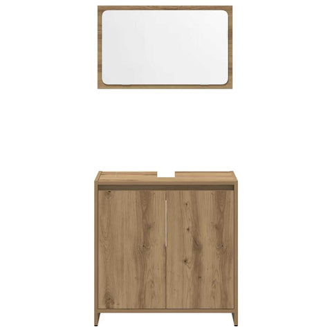 vidaXL 4 Piece Bathroom Furniture Set Artisan Oak Engineered Wood