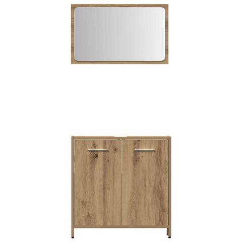 vidaXL 3 Piece Bathroom Furniture Set Artisan Oak Engineered Wood
