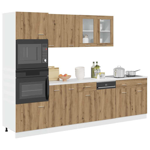 vidaXL 7 Piece Kitchen Cabinet Set Lyon Artisan Oak Engineered Wood