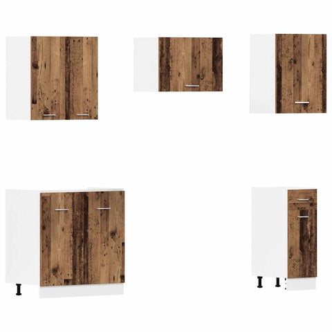 vidaXL 11 Piece Kitchen Cabinet Set Lyon Old Wood Engineered Wood