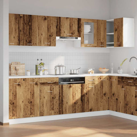 vidaXL 11 Piece Kitchen Cabinet Set Lyon Old Wood Engineered Wood