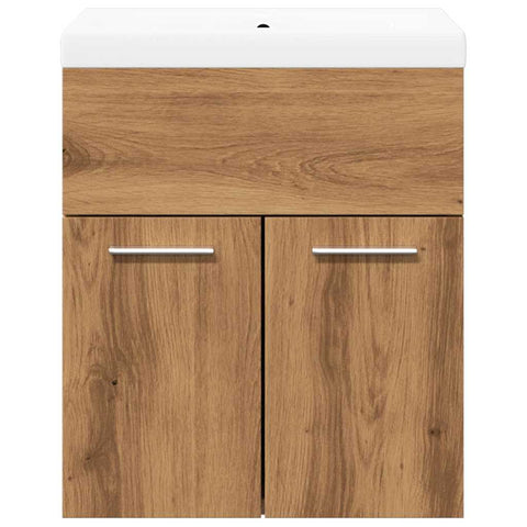 vidaXL 2 Piece Bathroom Furniture Set Artisan Oak Engineered Wood