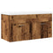 vidaXL Bathroom Sink Cabinet with Built-in Basin Old Wood
