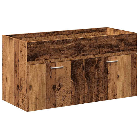 vidaXL 4 Piece Bathroom Furniture Set Old Wood Engineered Wood
