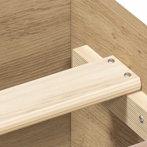 vidaXL Bed Frame without Mattress Artisan Oak 90x190 cm Single Engineered Wood