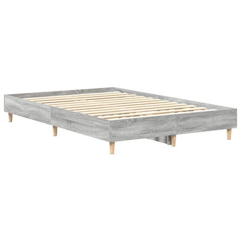 vidaXL Bed Frame No Mattress Grey Sonoma 120x200 cm Engineered Wood