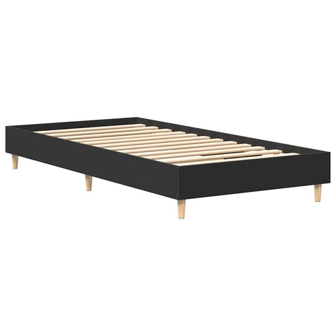 vidaXL Bed Frame No Mattress Black 100x200 cm Engineered Wood