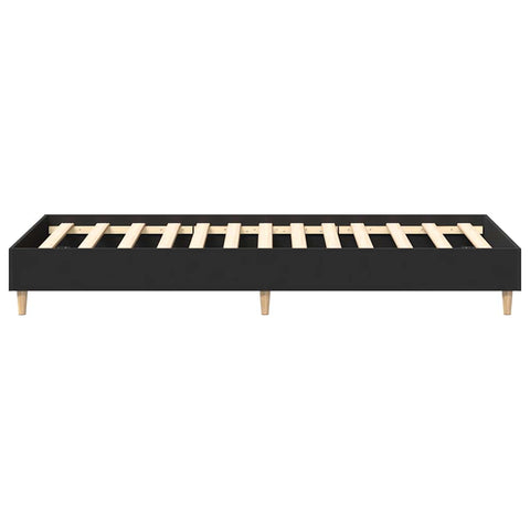 vidaXL Bed Frame No Mattress Black 100x200 cm Engineered Wood