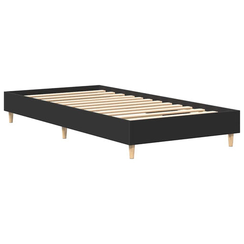 vidaXL Bed Frame No Mattress Black 100x200 cm Engineered Wood