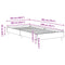 vidaXL Bed Frame No Mattress Black 100x200 cm Engineered Wood