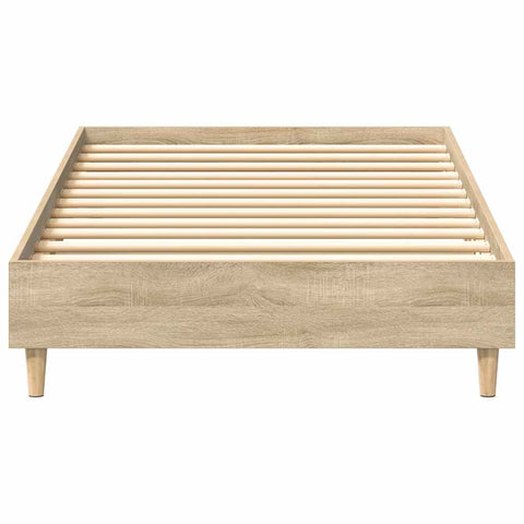 vidaXL Bed Frame No Mattress Sonoma Oak 100x200 cm Engineered Wood