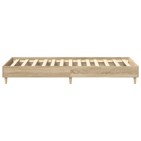 vidaXL Bed Frame No Mattress Sonoma Oak 100x200 cm Engineered Wood