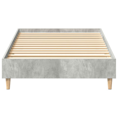 vidaXL Bed Frame No Mattress Concrete Grey 100x200 cm Engineered Wood