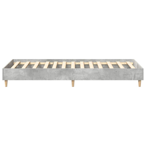 vidaXL Bed Frame No Mattress Concrete Grey 100x200 cm Engineered Wood