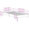 vidaXL Bed Frame No Mattress Brown Oak 90x200 cm Engineered Wood