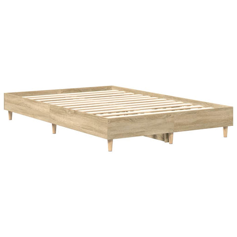 vidaXL Bed Frame No Mattress Sonoma Oak 120x190 cm Small Double Engineered Wood