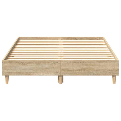 vidaXL Bed Frame No Mattress Sonoma Oak 120x190 cm Small Double Engineered Wood