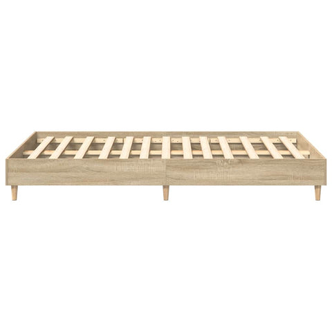 vidaXL Bed Frame No Mattress Sonoma Oak 120x190 cm Small Double Engineered Wood