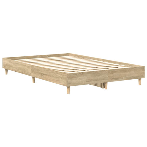 vidaXL Bed Frame No Mattress Sonoma Oak 120x190 cm Small Double Engineered Wood