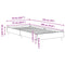vidaXL Bed Frame No Mattress Grey Sonoma 75x190 cm Small Single Engineered Wood