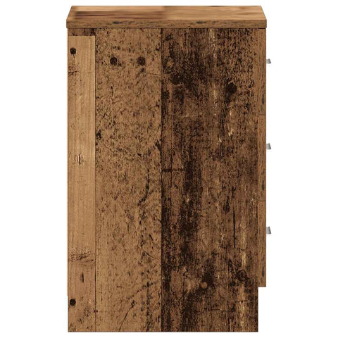 vidaXL Bedside Cabinet Old Wood 38x35x55 cm Engineered Wood