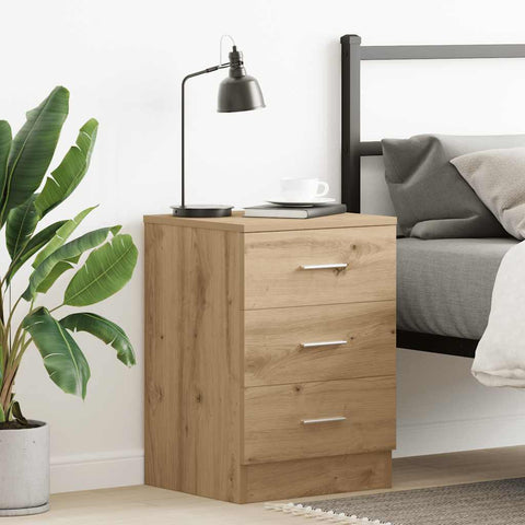 vidaXL Bedside Cabinet Artisan Oak 38x35x55 cm Engineered Wood