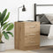 vidaXL Bedside Cabinet Artisan Oak 38x35x55 cm Engineered Wood