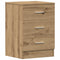 vidaXL Bedside Cabinet Artisan Oak 38x35x55 cm Engineered Wood