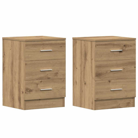 vidaXL Bedside Cabinets 2 pcs Artisan Oak 38x35x55 cm Engineered Wood
