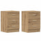 vidaXL Bedside Cabinets 2 pcs Artisan Oak 38x35x55 cm Engineered Wood