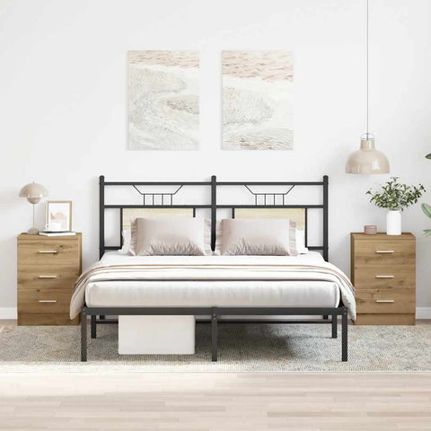 vidaXL Bedside Cabinets 2 pcs Artisan Oak 38x35x55 cm Engineered Wood