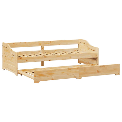 vidaXL Daybed with Trundle without Mattress IRUN 90x200 cm