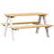 vidaXL Children's Table with Benches IRUN White 90x79.5x50cm Solid Wood