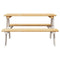 vidaXL Children's Table with Benches IRUN White 90x79.5x50cm Solid Wood