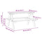 vidaXL Children's Table with Benches IRUN White 90x79.5x50cm Solid Wood