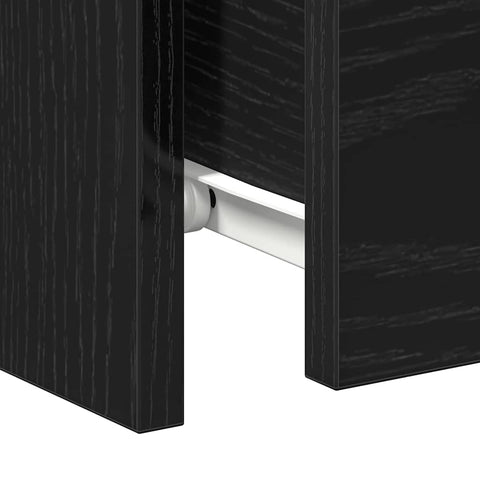 vidaXL Bedside Cabinet Black oak 30 x 30 x 40 cm Engineered wood