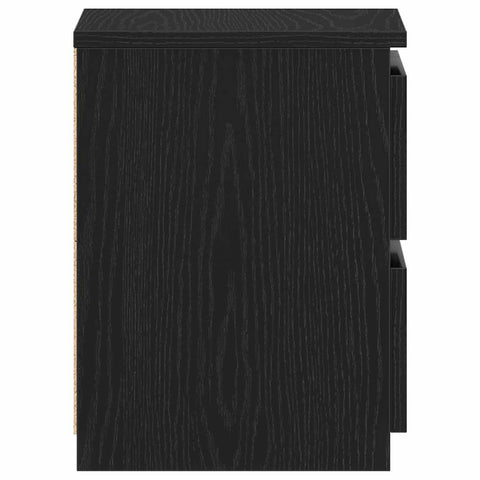 vidaXL Bedside Cabinet Black oak 30 x 30 x 40 cm Engineered wood