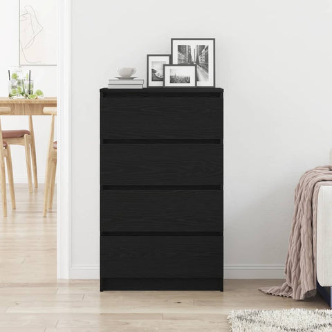 vidaXL Sideboard Black Oak 60x35x98.5 cm Engineered Wood
