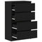 vidaXL Sideboard Black Oak 60x35x98.5 cm Engineered Wood