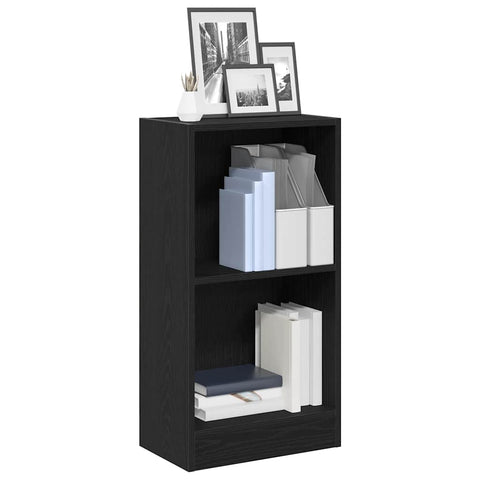 vidaXL Bookcase Black Oak 40x24x76 cm Engineered Wood