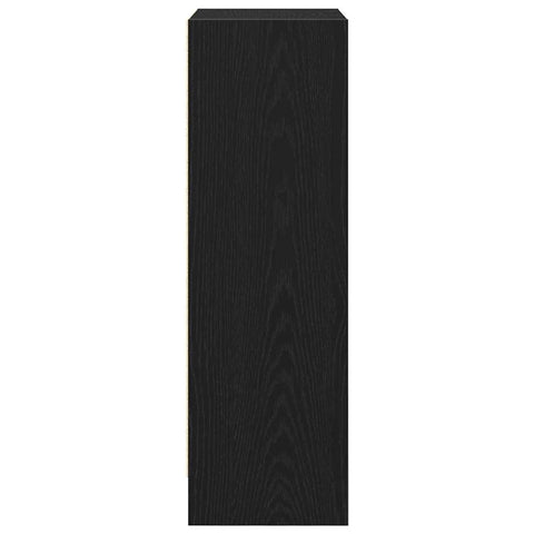 vidaXL Bookcase Black Oak 40x24x76 cm Engineered Wood