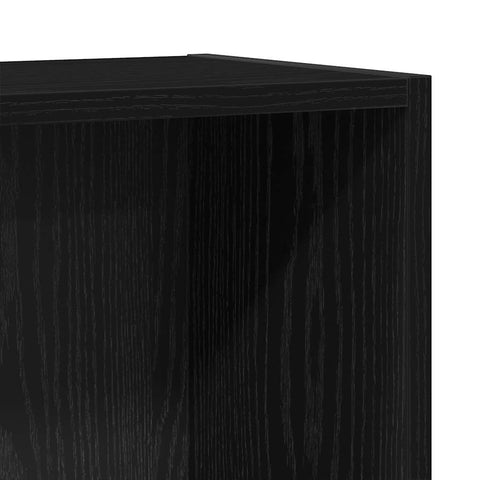 vidaXL Bookcase Black Oak 40x24x76 cm Engineered Wood