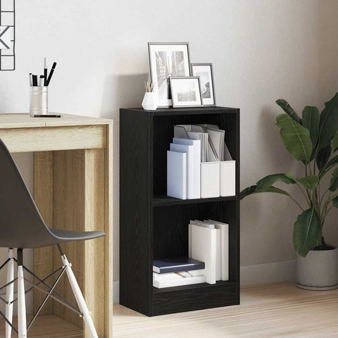 vidaXL Bookcase Black Oak 40x24x76 cm Engineered Wood