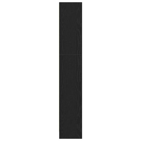 vidaXL 4-Tier Bookcase Black Oak 80x24x143 cm Engineered Wood