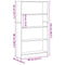 vidaXL 4-Tier Bookcase Black Oak 80x24x143 cm Engineered Wood