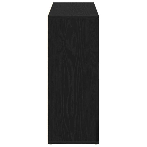 vidaXL Sideboard Black Oak 91x29.5x75 cm Engineered Wood