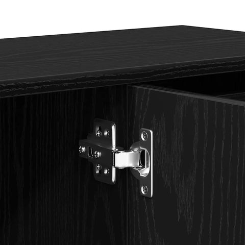 vidaXL Sideboard Black Oak 91x29.5x75 cm Engineered Wood