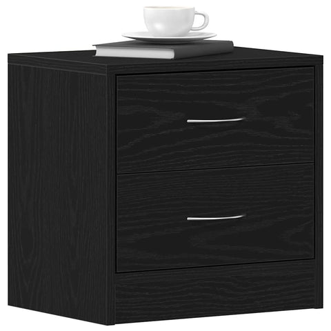 vidaXL Bedside Cabinet Black Oak 40x30x40 cm Engineered Wood